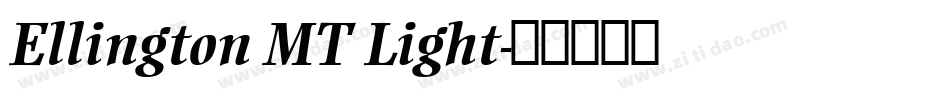 Ellington MT Light字体转换